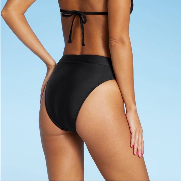 NWT Xhilaration Black Bikini Bottoms, size M - Picture 2 of 7